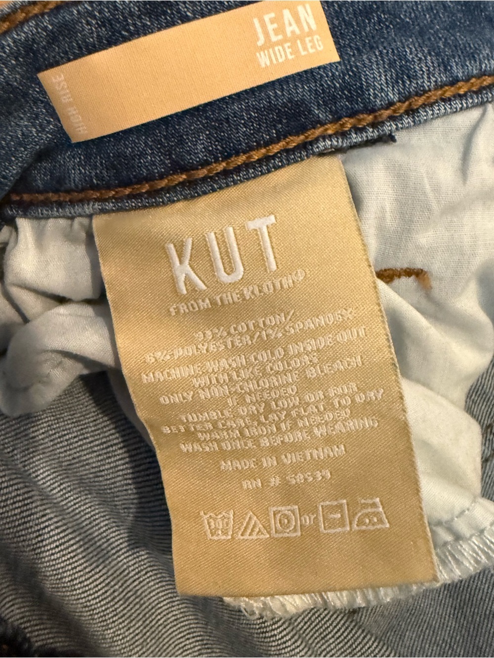 Kut from the Kloth Wide-Leg Jeans in Blue Wash - Picture 5 of 11